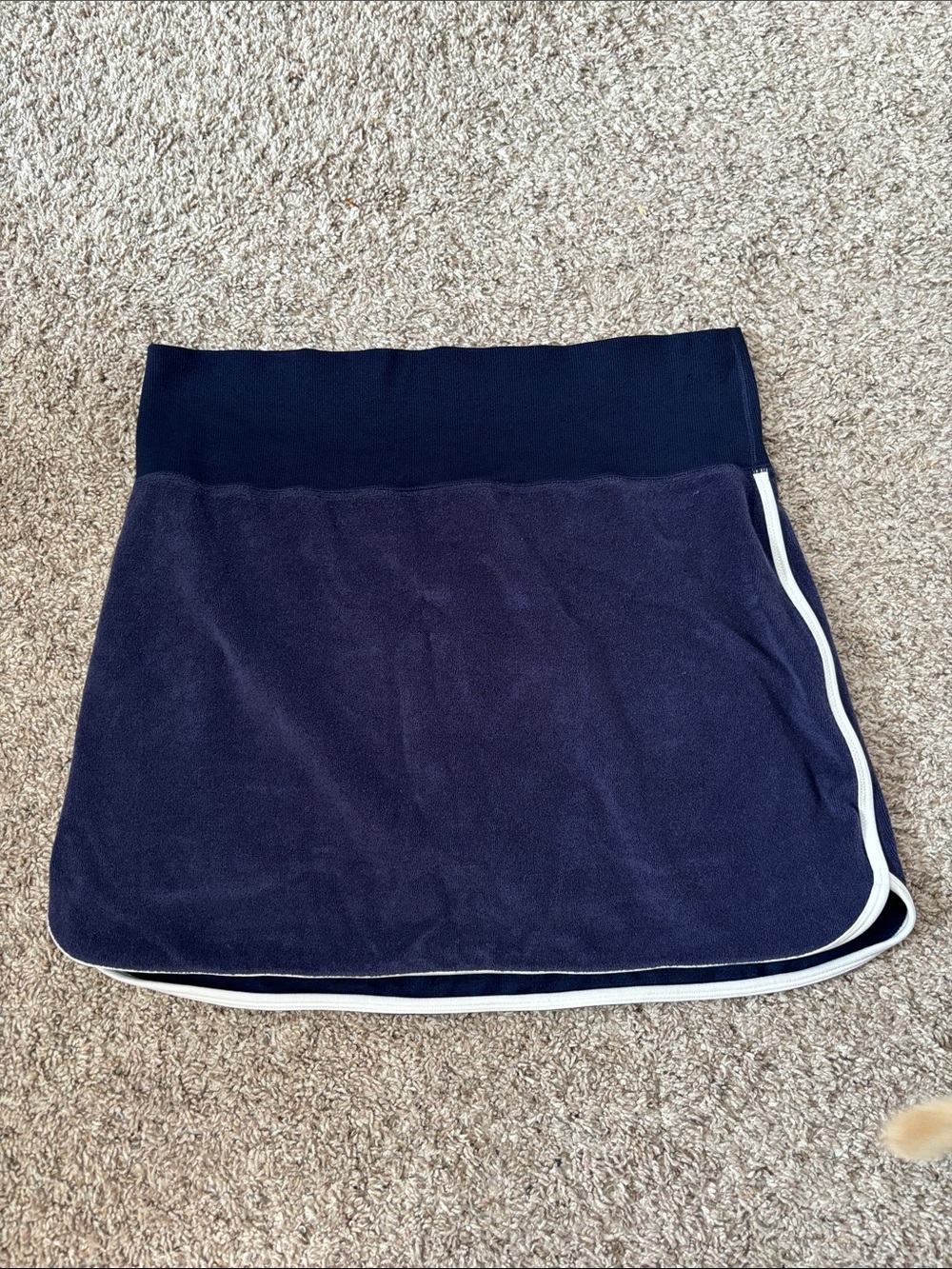 Aerie Women's Navy terry cloth Athletic Skort with White Trim